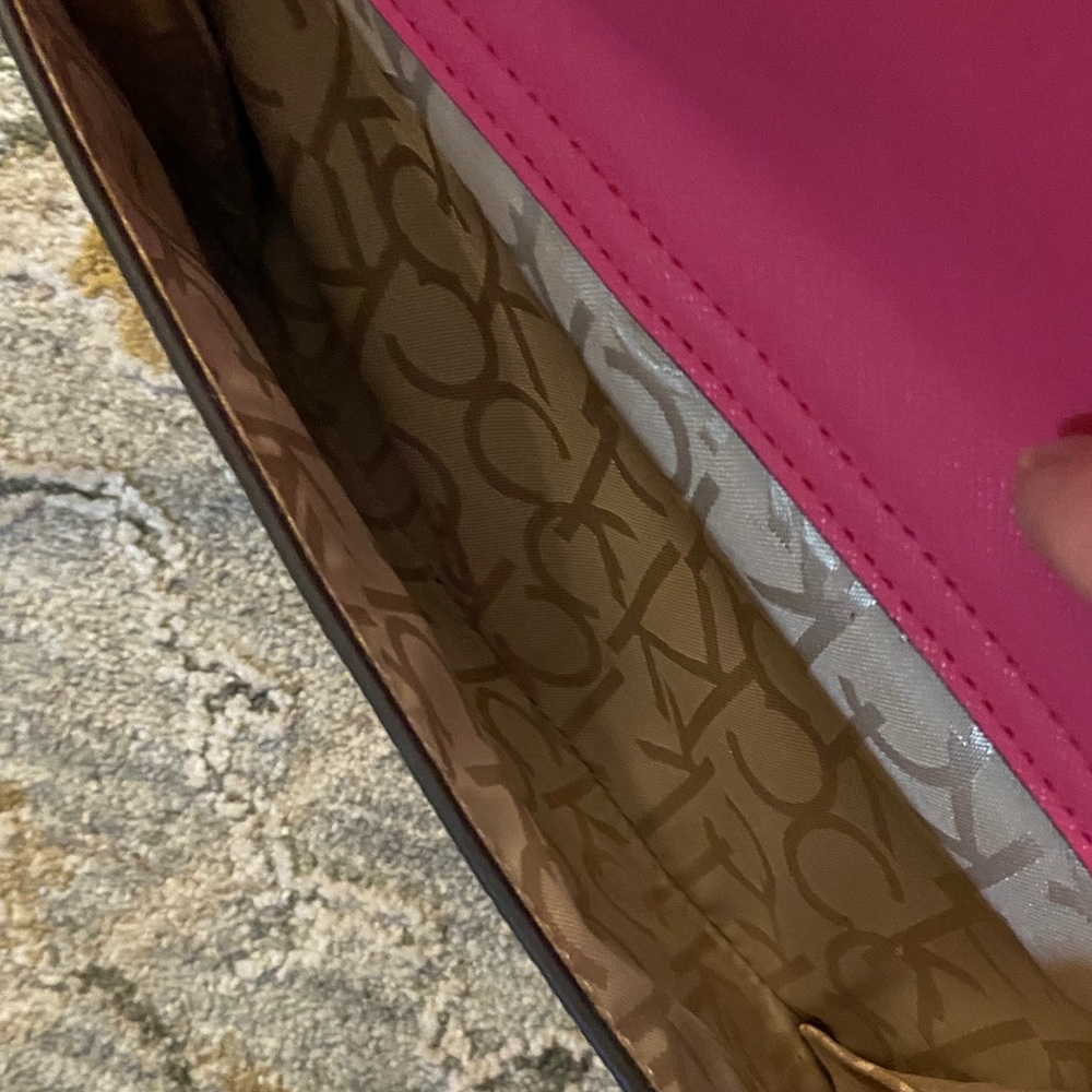 Calvin Klein Pink and Brown Crossbody Bag - Picture 6 of 12